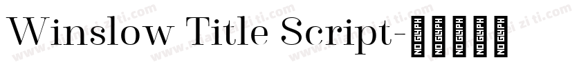 Winslow Title Script字体转换